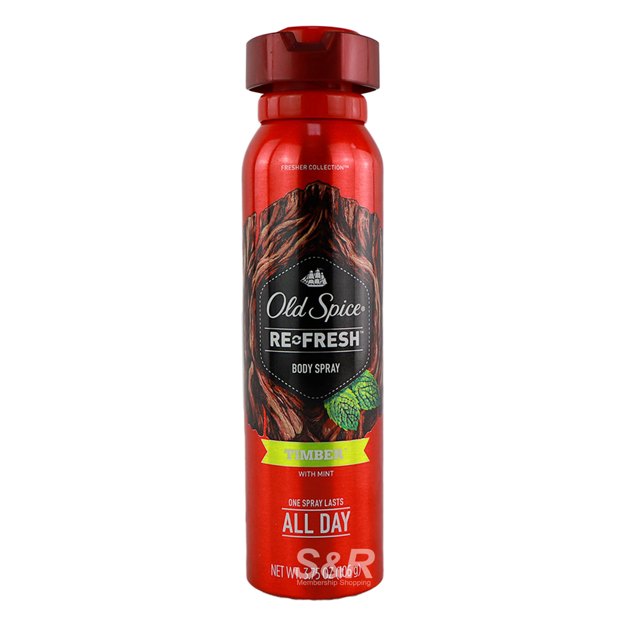 Old Spice Refresh Timber with Mint Body Spray 106g Old Spice Refresh Timber with Mint Body Spray 106g
